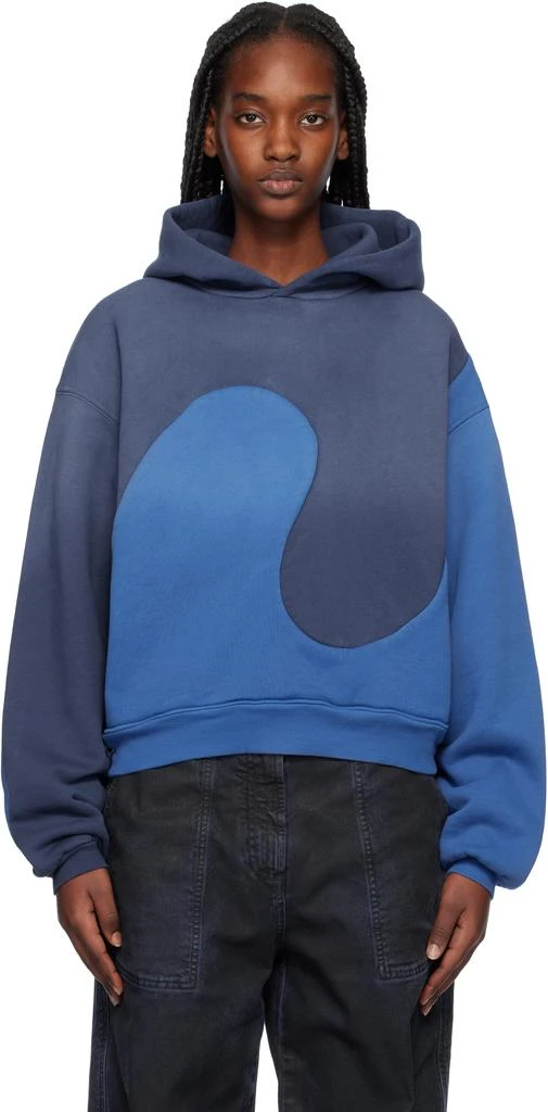 ERL Blue Classic Swirl Hoodie 1