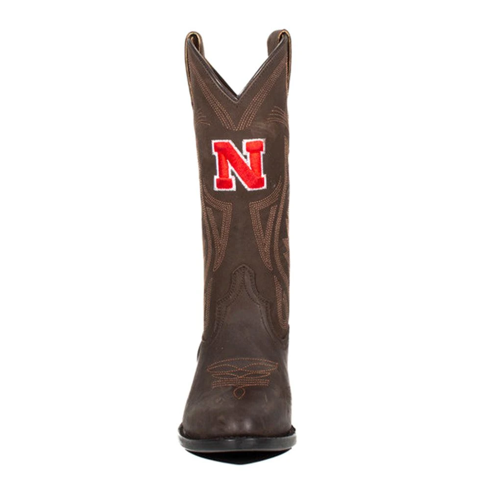 Gameday Boots University of Nebraska Embroidered Round Toe Pull On Cowboy Boots 4