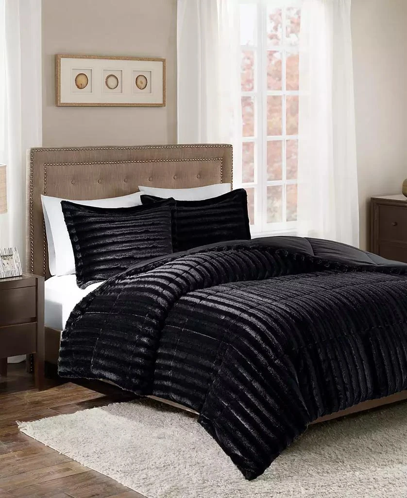 Macy's Duke Reversible Faux Fur 3-Pc. Comforter Set 2