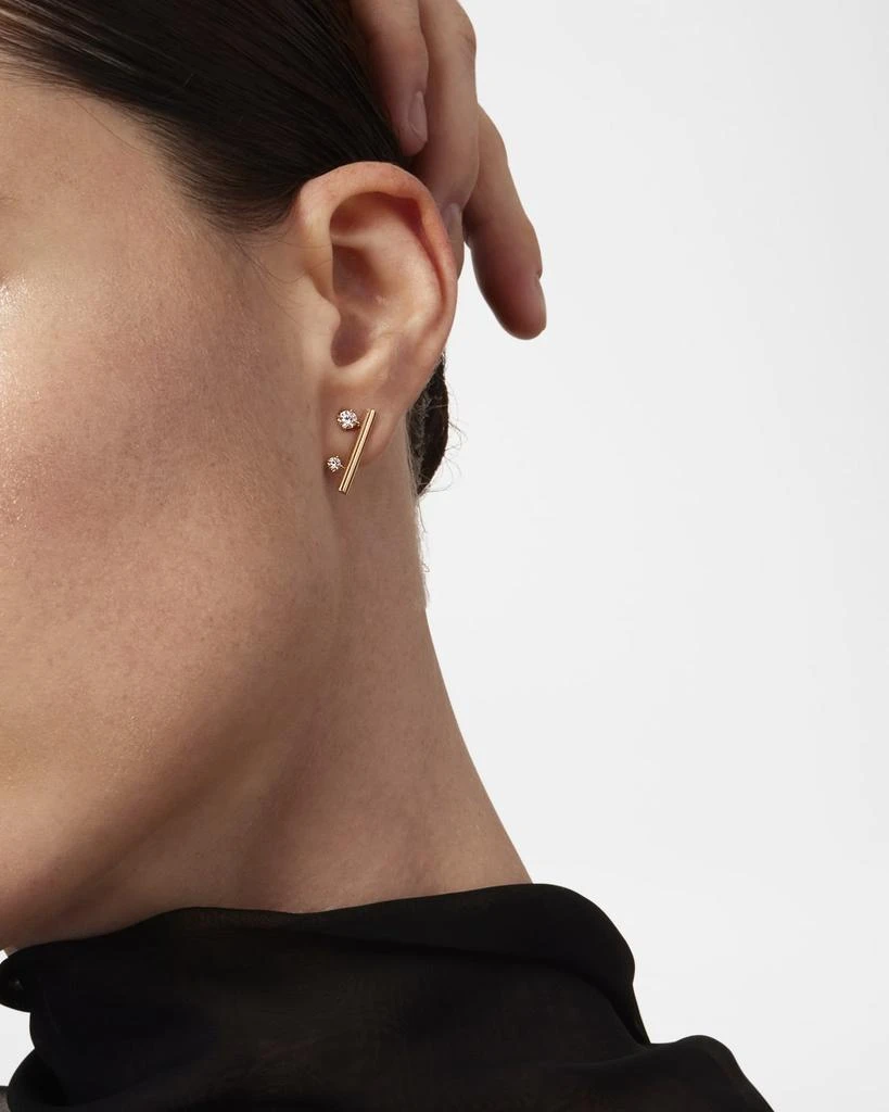 Hearts On Fire Barre 18K White Gold Floating Diamond Climber Earrings 2