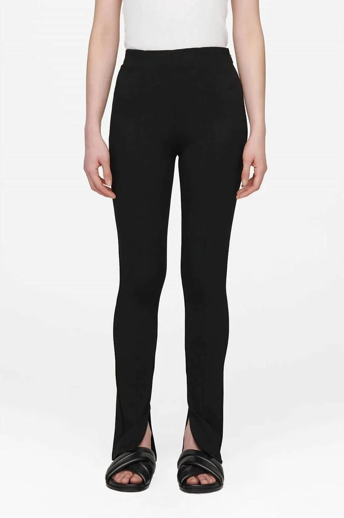 ANINE BING Max Slit Pant In Black 1