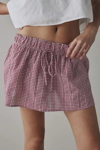 Kimchi Blue Kimchi Blue Emiline Gingham Cotton Low-Rise Mini Skirt