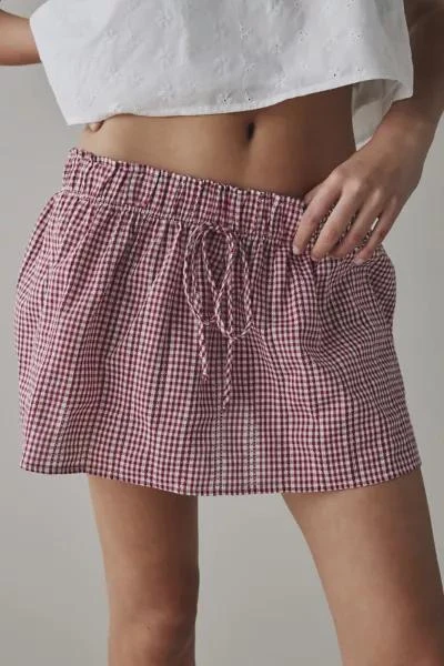 Kimchi Blue Kimchi Blue Emiline Gingham Cotton Low-Rise Mini Skirt 1