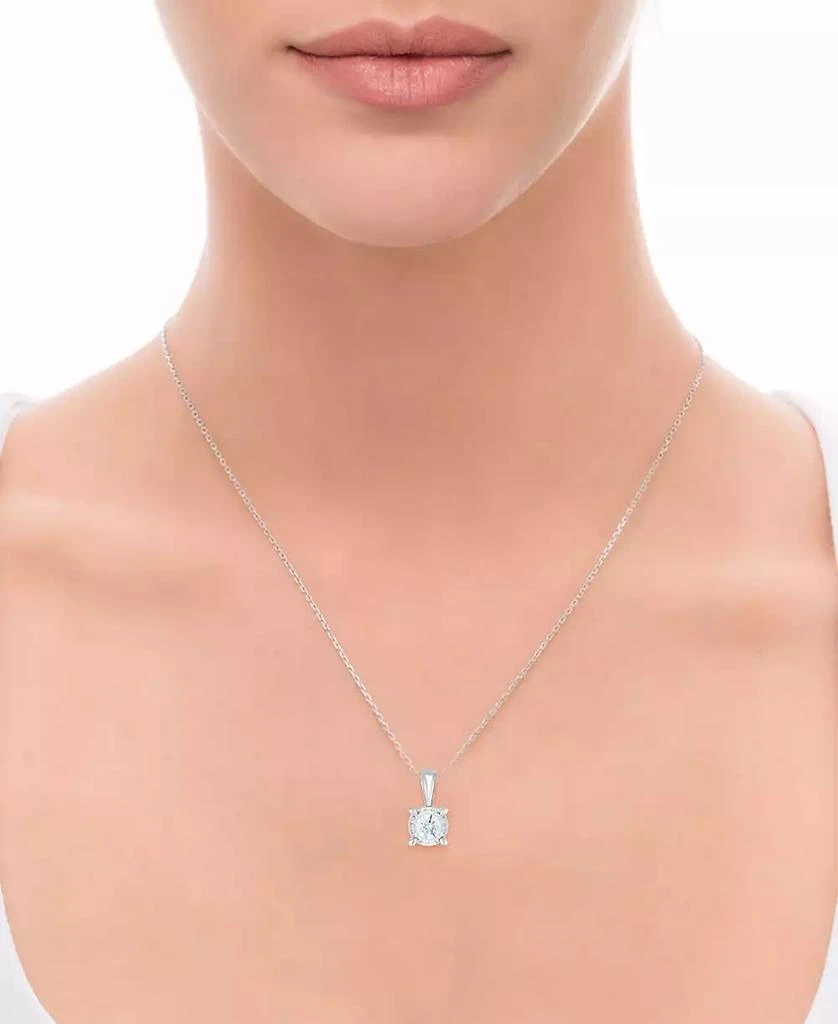 TruMiracle Diamond Solitaire 18" Pendant Necklace (3/4 ct. t.w.) in 14k White Gold 2