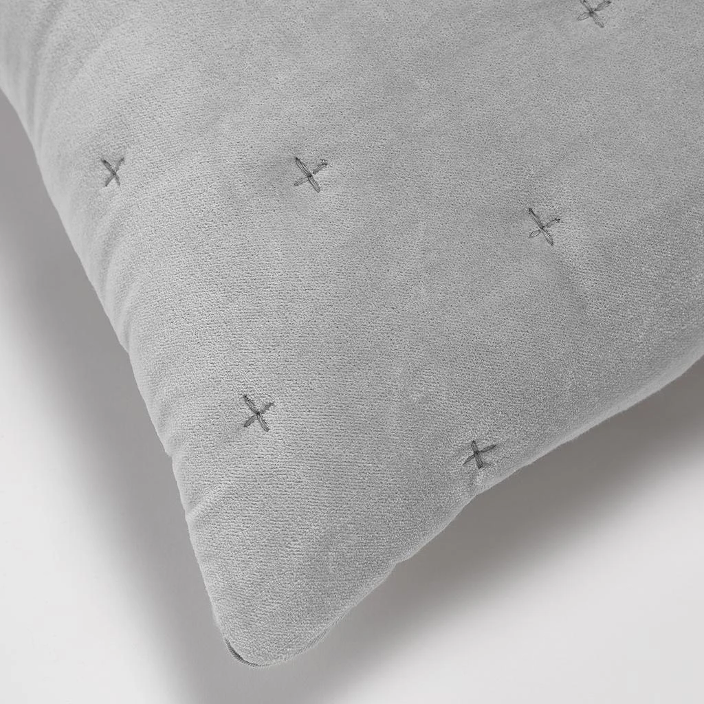 ïn home ïn home Cotton Velvet Cushion - Silver - 50x50cm 2