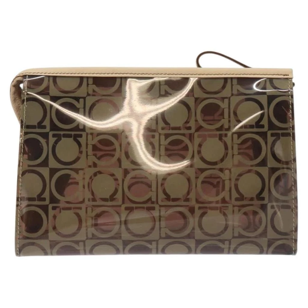 Salvatore Ferragamo Gancini Pouch Canvas Vinyl Clutche 
Pouche Bag (Pre-Owned) 2