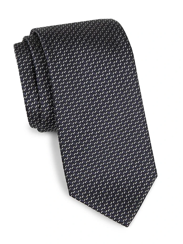 Canali Jacquard Silk Tie 1