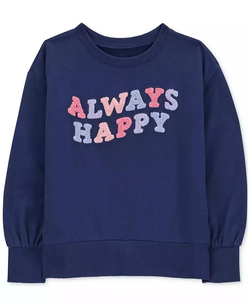 Carter's Little & Big Girls Always Happy French Terry Sweatshirt 1
