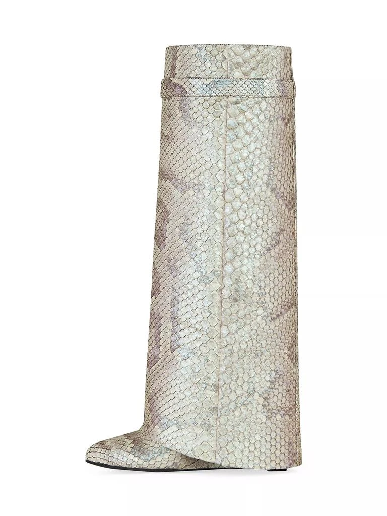 Givenchy Shark Lock Boots In Python With Pearl Effect 3