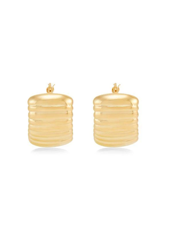 Saks Fifth Avenue 14K Yellow Gold Huggie Earrings 2