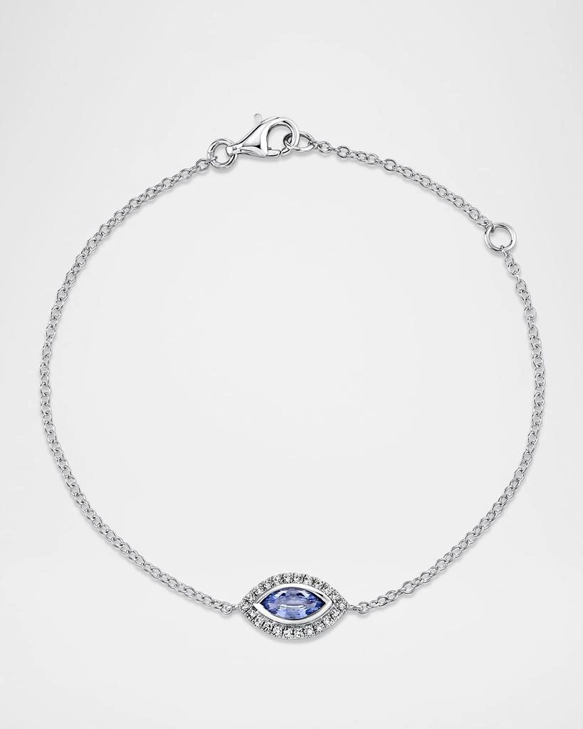 SHAY Diamond and Light Blue Sapphire Evil Eye Bracelet 1