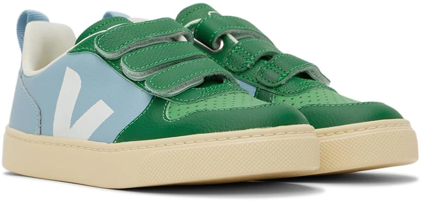 VEJA Kids Green & Blue V-10 Sneakers 4