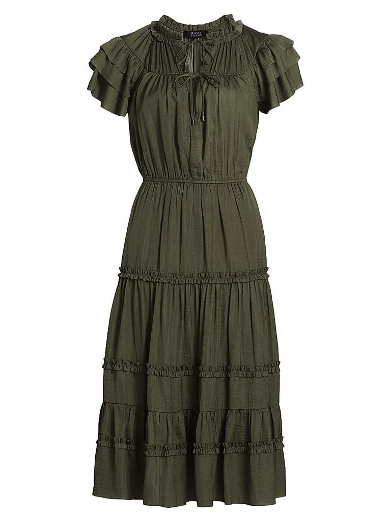 If Only Studio Parachute Ruffled Midi-Dress 1