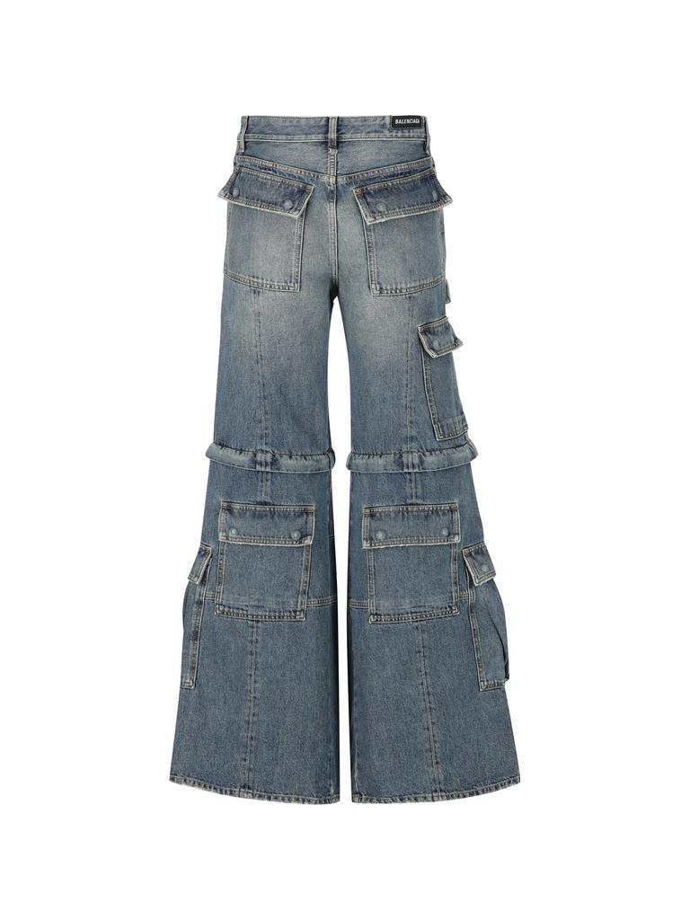 パンツ Balenciaga flared cargo denim pants Balenciaga Flared Cargo Pants | Neiman Marcus