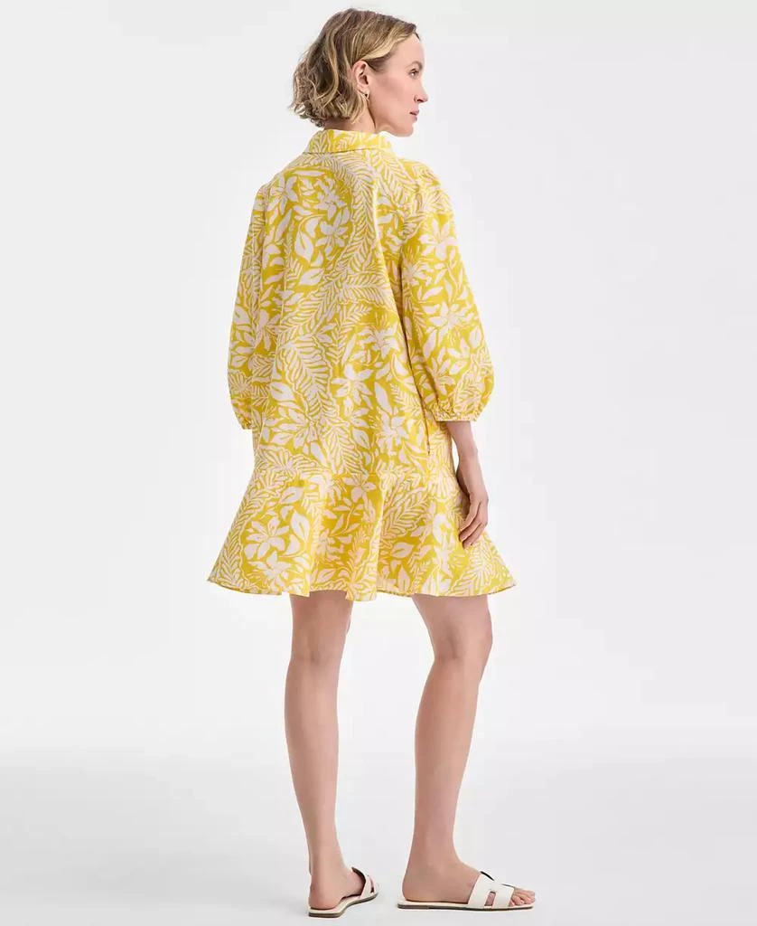 Charter Club Petite 100% Linen Flounce-Hem Shirtdress, Exclusively at Macy's 5