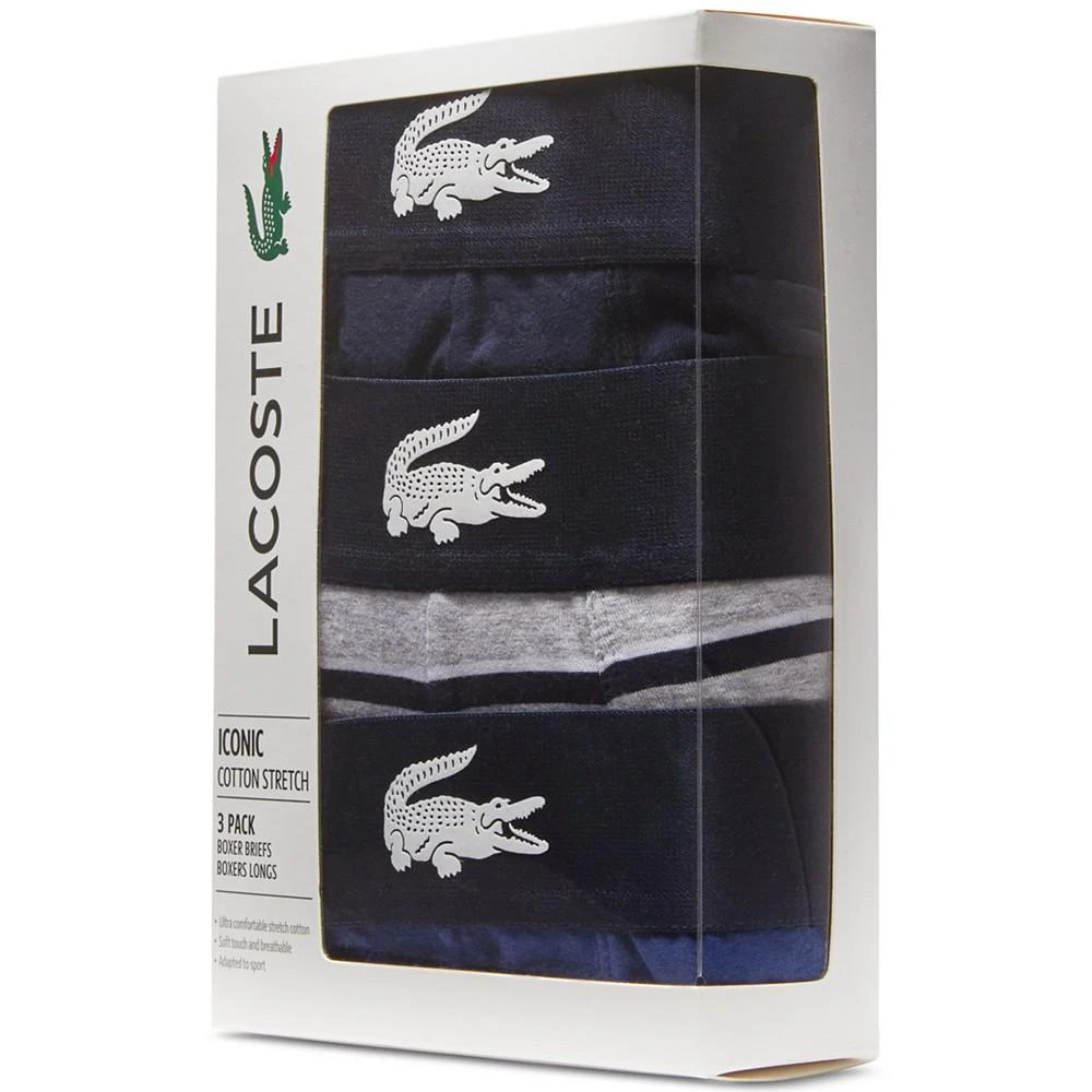 Lacoste Men's Casual Stretch Boxer Brief Set, 3 Pack 4