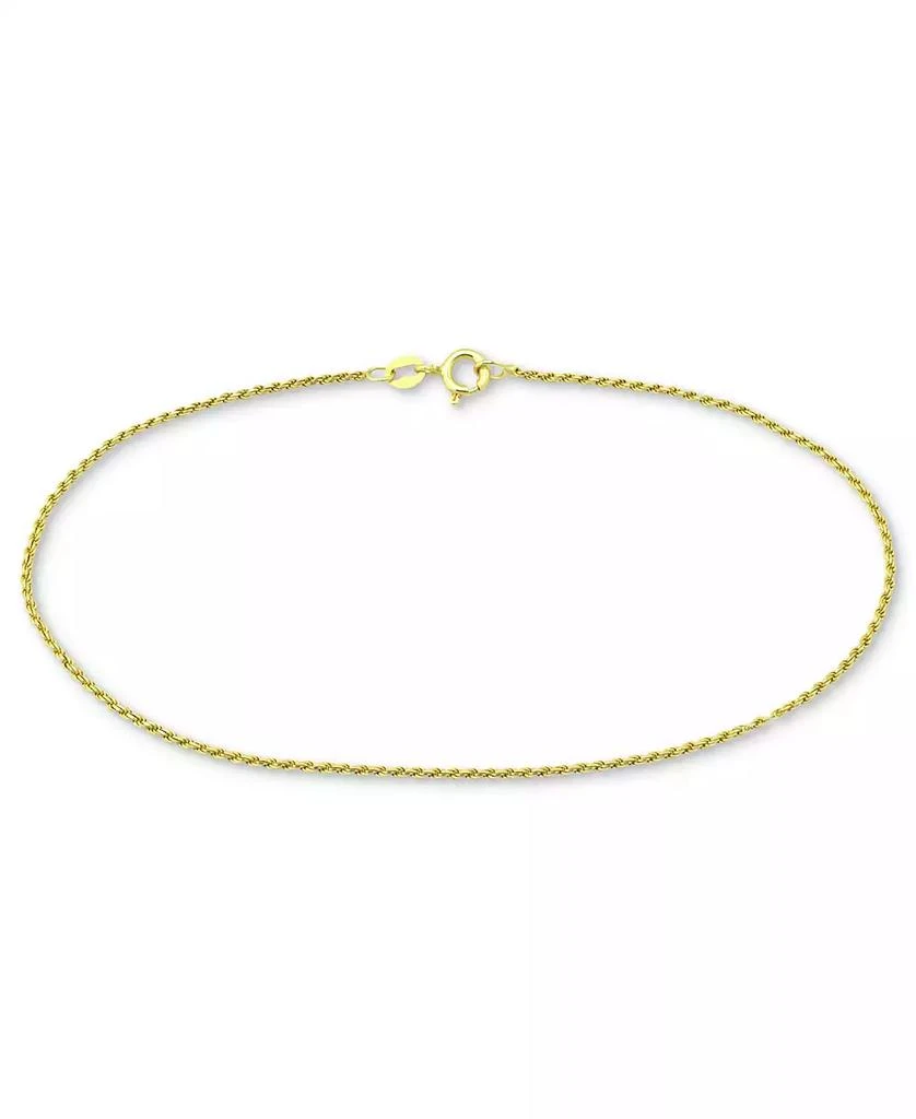 Giani Bernini Twist Rope Ankle Bracelet in 18k Gold-Plated Sterling Silver, also available in Sterling Silver, Created for Macy
s