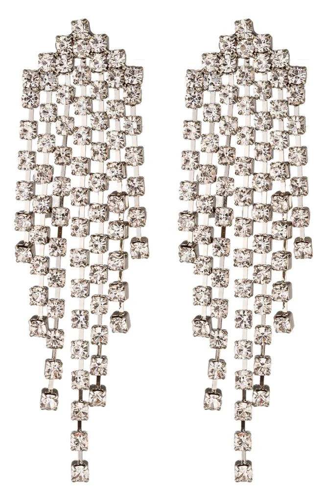 EYE CANDY LOS ANGELES Crystal Fringe Statement Earrings