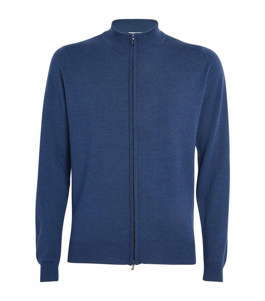John Smedley Merino Zip-Up Claygate Cardigan 1