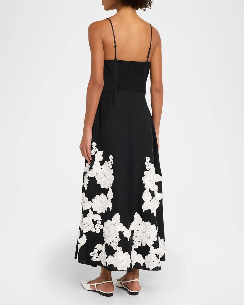 SIMKHAI Annabella Floral Embroidered Midi Dress 3