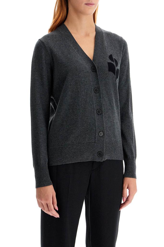 Isabel Marant karin cardigan with logo intarsia