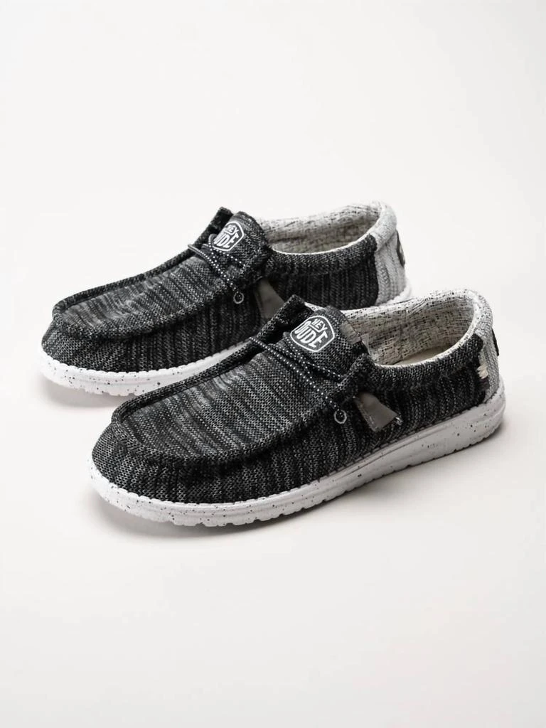 Hey‎ Dude Men\'s Wally Mix Sox Meteorite Casual Loafer Sneakers Black Amazon.com | HEYDUDE Wally Stretch Sox - Black/Black  main image 4