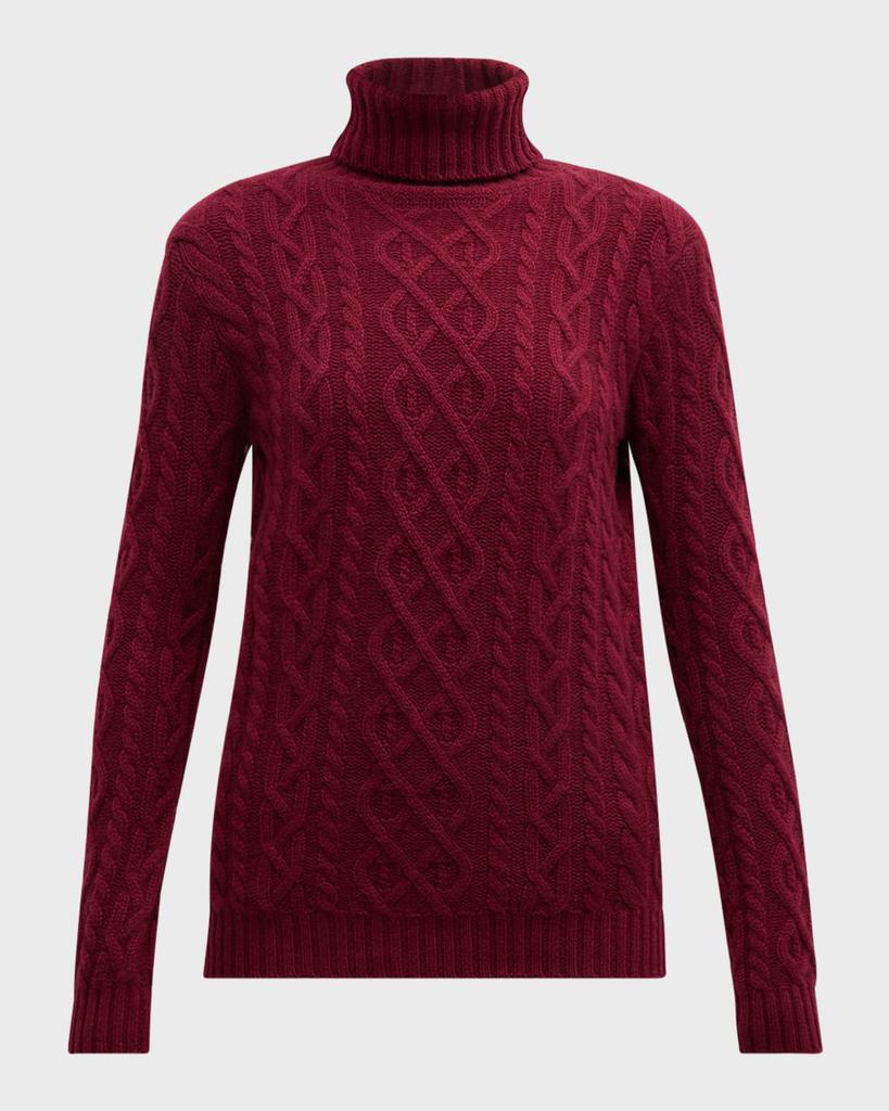 TSE Cashmere Cashmere Cable-Knit Turtleneck
