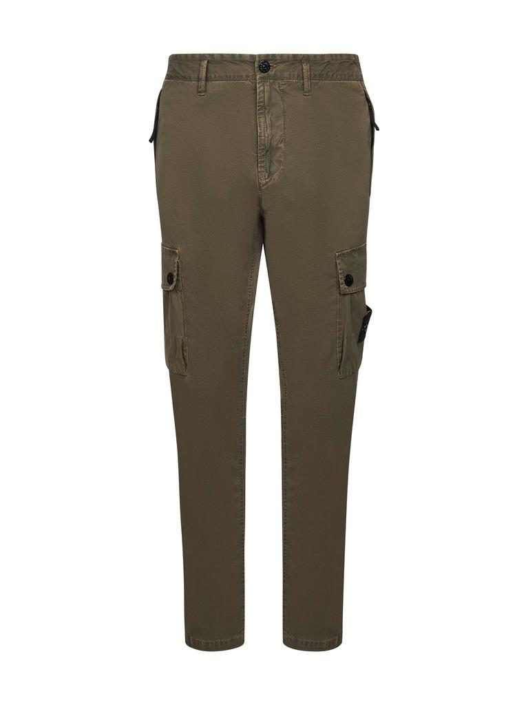 Stone Island STONE ISLAND | Green stretch twill cargo trousers | Man | 29
