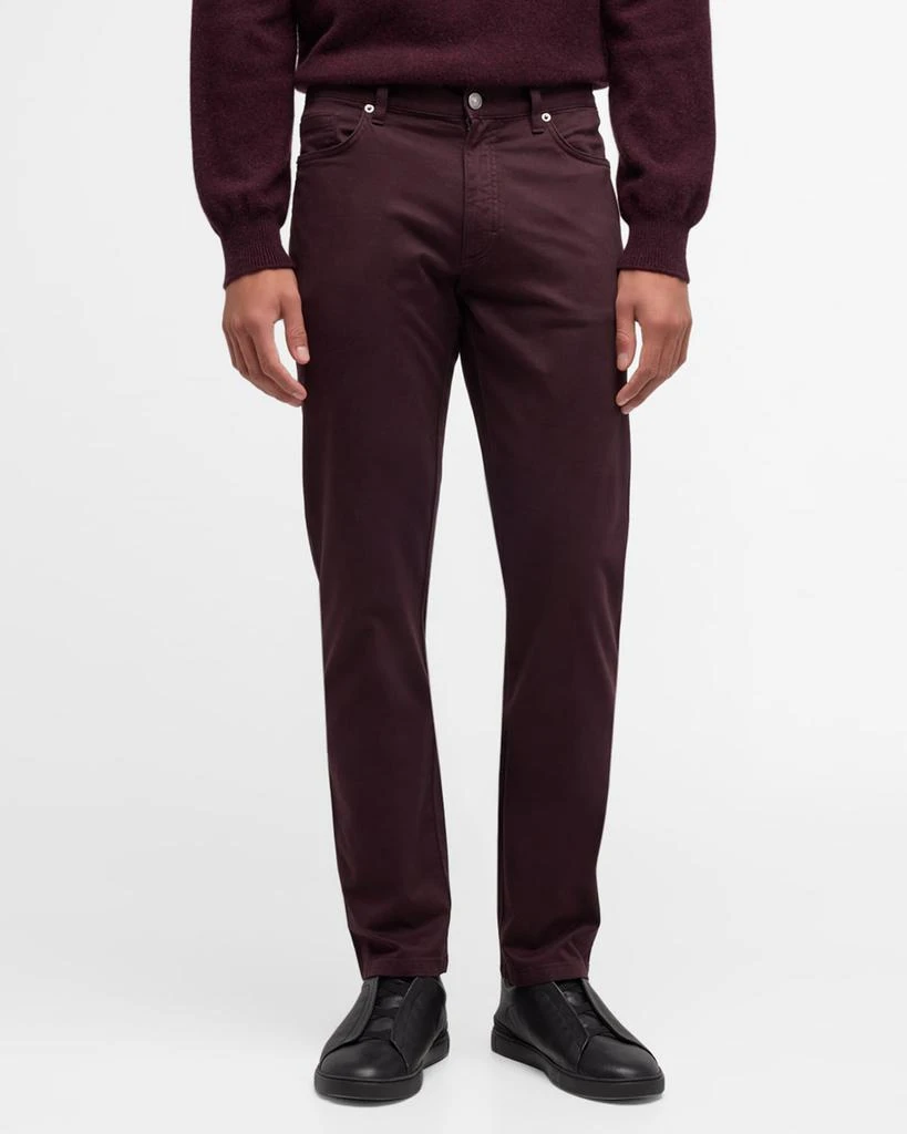 Zegna Men's Gabardine Stretch 5-Pocket Pants 4