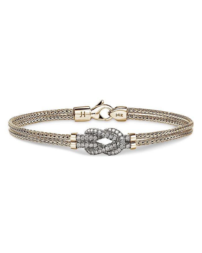 John Hardy 14K Yellow Gold Love Knot Diamond Bracelet