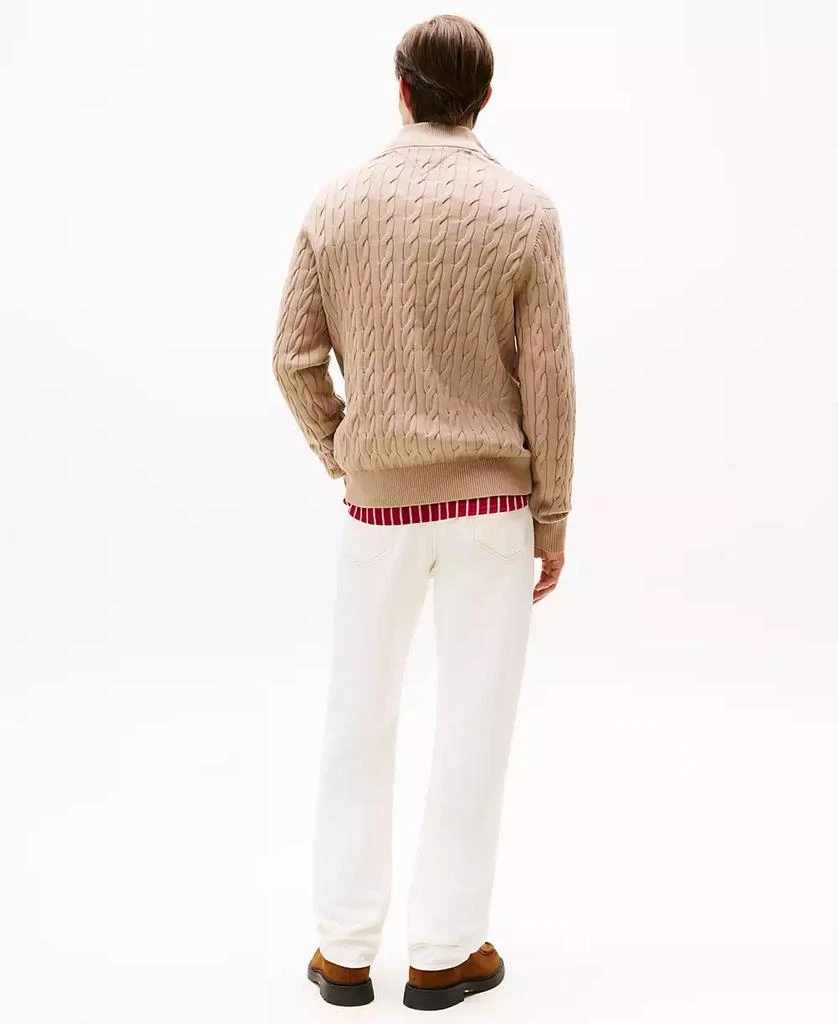 Tommy Hilfiger Men
s Long-Sleeve Cable Knit Quarter-Zip Sweater 4