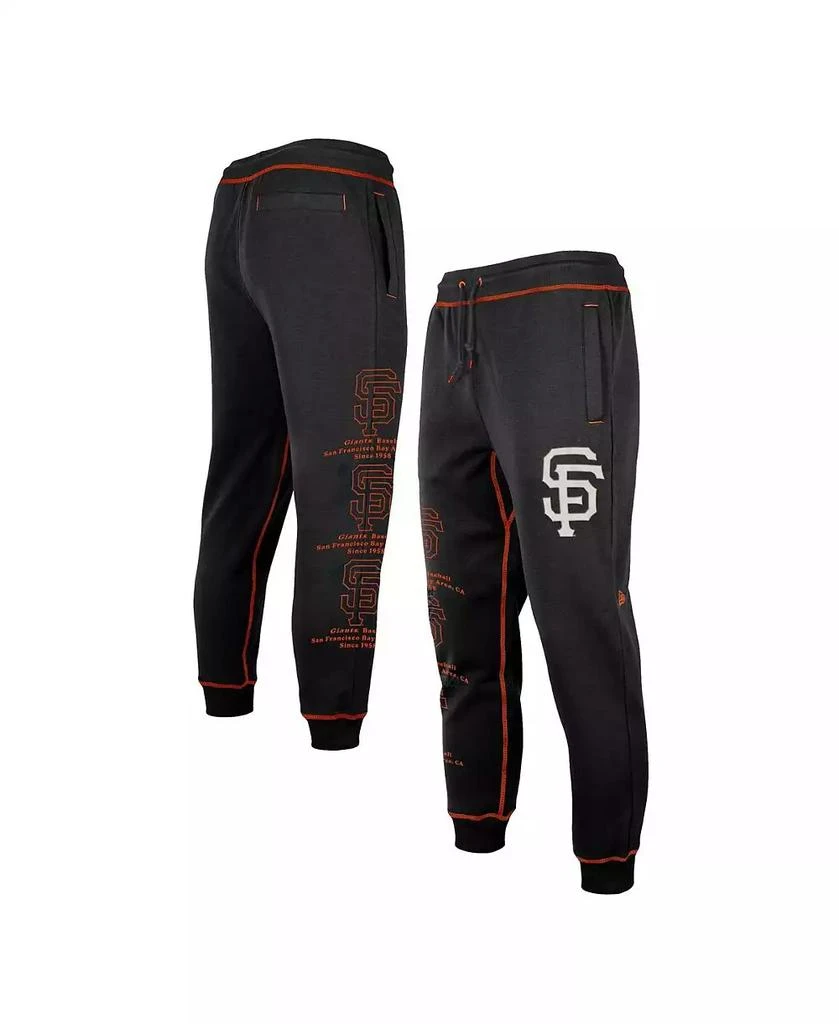 New Era Men's Black San Francisco Giants Team Split Jogger Pants 1