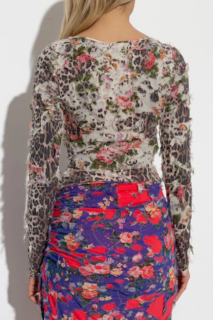 Diesel Top with floral motif T-FLOBIS 4