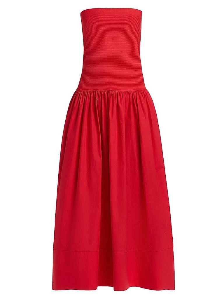 Cara Cara Glasbury Tube Top Cotton-Blend A-Line Midi-Dress 1