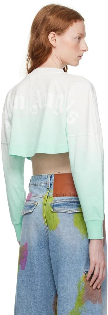 Palm Angels Blue & White Overlogo Long Sleeve T-shirt 3