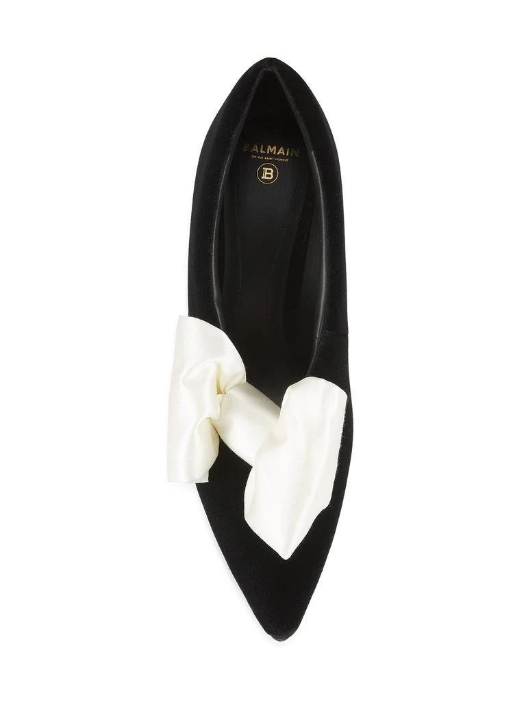 Balmain ​Clara 100MM Bow-Embellished Point-Toe Pumps 5