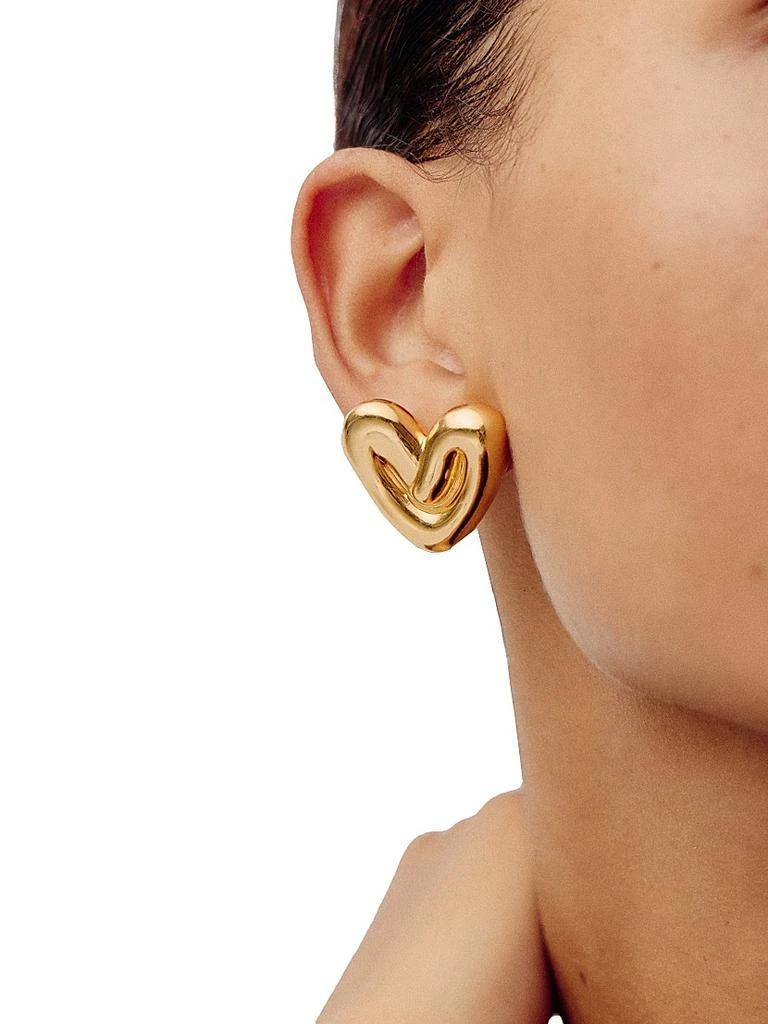 Missoma 18K-Gold-Plated Large Puffy Heart Stud Earrings 6