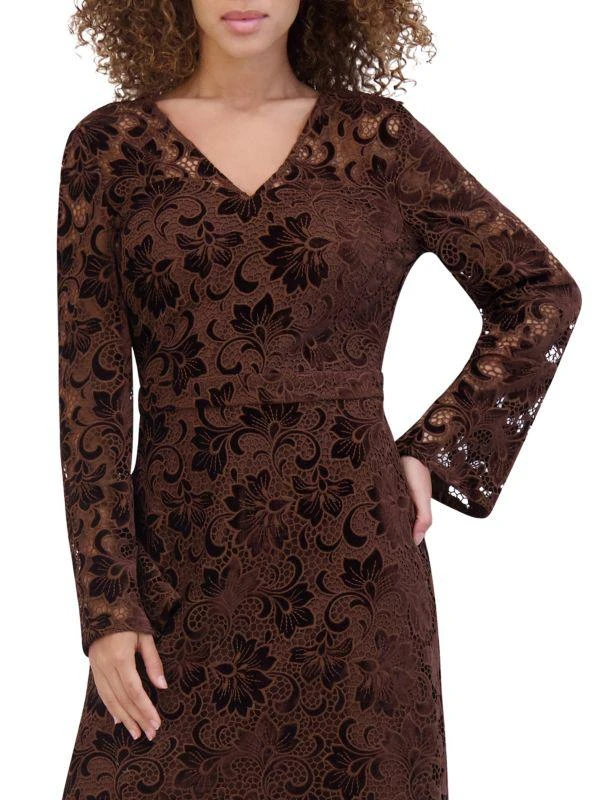 Kensie Velvet Lace Mini Dress 4