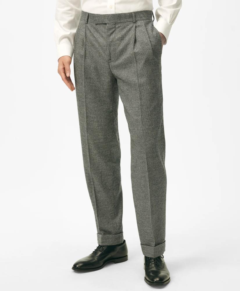 パンツ Brooks Brothers houndstooth tweed slacks Shop Slim Fit Houndstooth Wool-Cashmere Suit Pants on Sale at