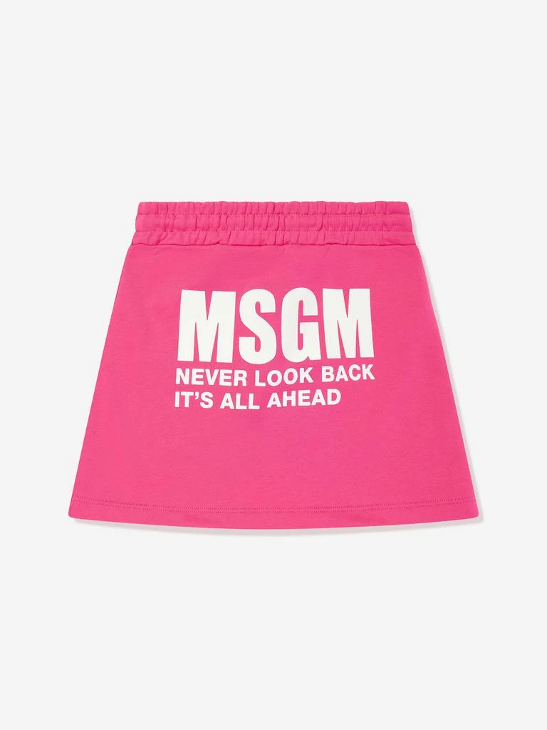 MSGM MSGM Girls Fleece Skirt in Pink 2