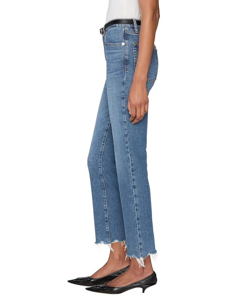 FRAME The Ruler Crop Jeans in Stash Destructed Fray 3