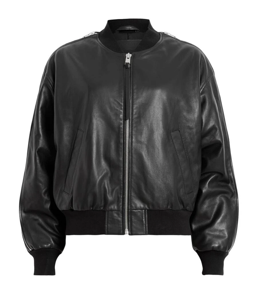 ALL SAINTS Leather Zenith Bomber Jacket 1