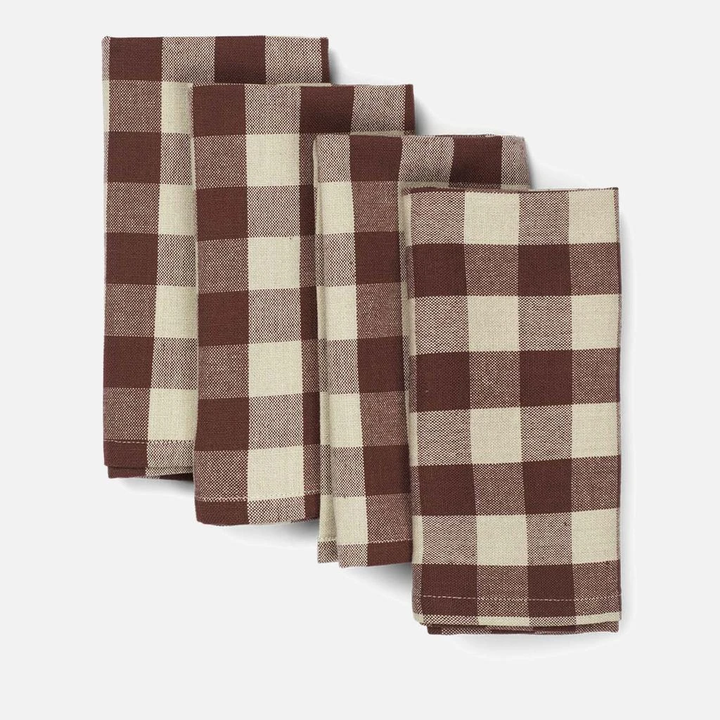 Ferm Living Ferm Living Bothy Check Napkins - Set of 4 - Cinnamon/Grey Green 4