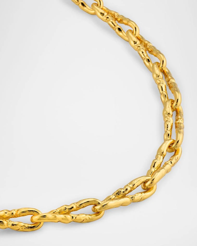 Alexis Bittar Brut Gold Twisted Link Necklace, 16"L 3