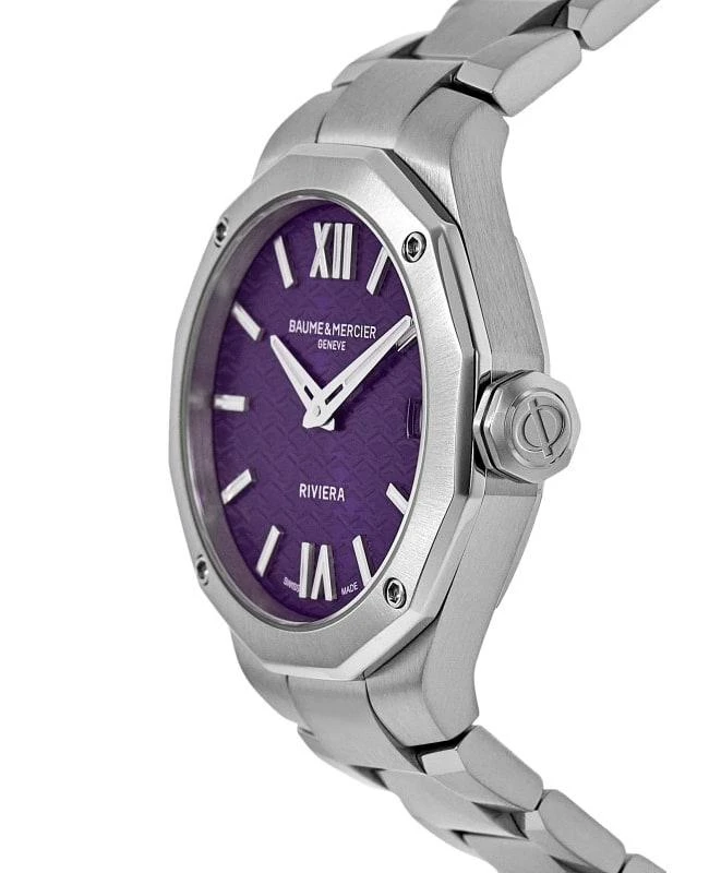 Baume & Mercier Baume & Mercier Riviera Purple Dial Steel Women's Watch 10728 3