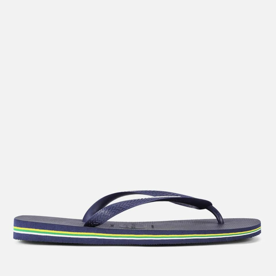 Havaianas HAVAIANAS MEN'S BRASIL LOGO FLIP FLOPS - NAVY BLUE 4