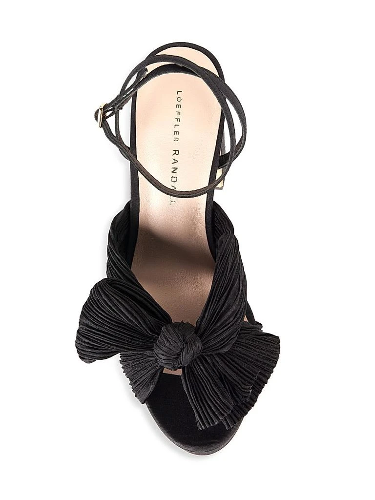 Loeffler Randall Natalia 115MM Pleated Bow Platform Sandals 5