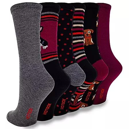 Hot Sox Hot Sox Women's 6-Pack Crew Sock 2