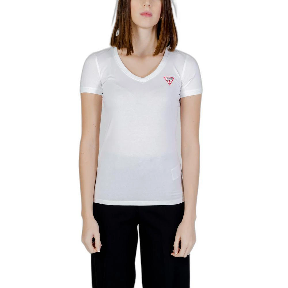 GUESS White Cotton Tops & T-Shirt 1