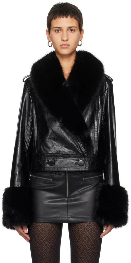 Stand Studio Black Rosalyn Faux-Leather Jacket 1